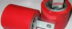 Pressing Roller ø 50x50; Red Silicon; 80º Shore